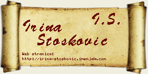 Irina Stošković vizit kartica